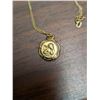 Image 2 : 10K Marked Necklace w/ Angel Design Pendant