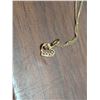 Image 2 : 10K Marked Necklace W/ Heart pendant (Not Confirmed)