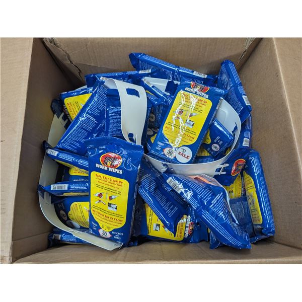 Box of "Great Stuff" Package Work Wipes