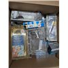 Image 1 : Box of Bathroom Related Items (Robe Hooks, Handles, Shower Hose, and etc.)