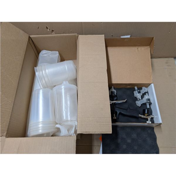 Box of Micron Filters w/ 3m Accuspray Gun Model HG09