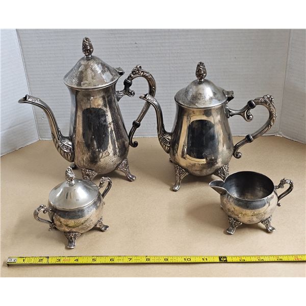 Vintage 4 Piece Silver Plated Coffee/Tea Set
