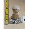 Image 2 : Girl on Stone Carving, Wade Figurine, White Quartz Crystal