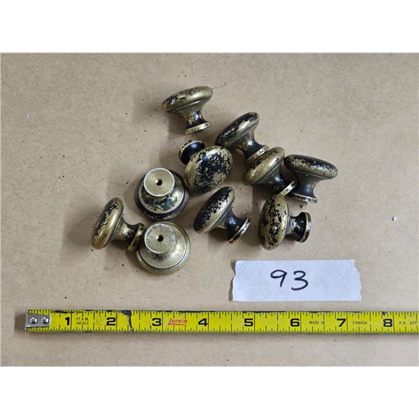 (10) Pieces Brass Hardware - Dresser/Cabinet Knobs
