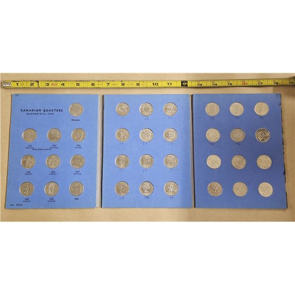 Canadian and South Korean Coins. (23) Canadian 25 cent, (11) South Korean 100 wan