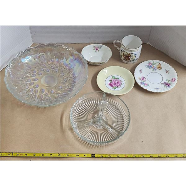 Lot of Misc. Glassware inc. 1953 Queen Elizabeth II Coronation Cup