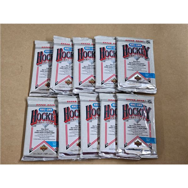 (10) Packs of REPACKED ’91 / ’92 Upper Deck Hocky Cards 15 cards per pack