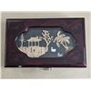 Image 5 : Carved Cork Jewelry Box (some damage - insert falls out), Souvenir Travel Spoons