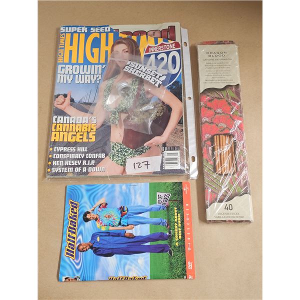 2002 “High Times” Magazine w/ Insence and Seeds, “Half Baked” DV