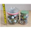 Image 2 : (2) Jars Vintage Marbles
