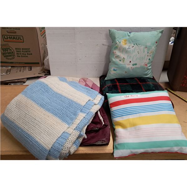 pillows and blankets