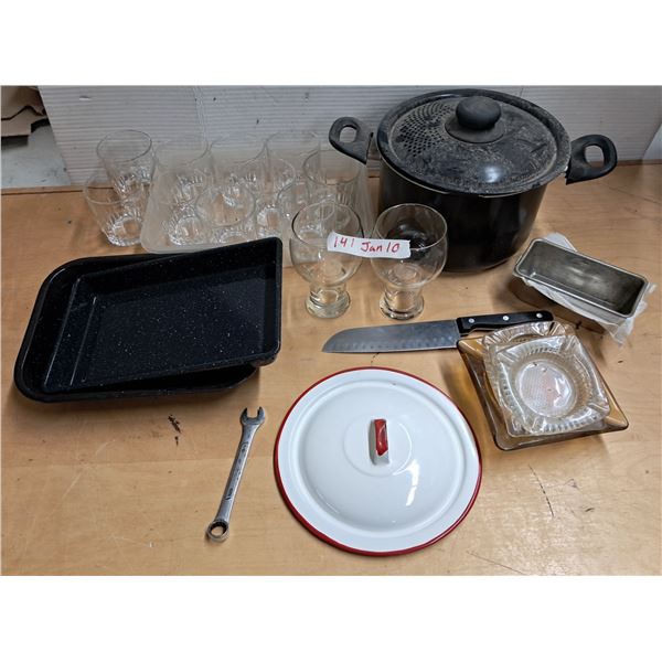 glass cups/pot etc