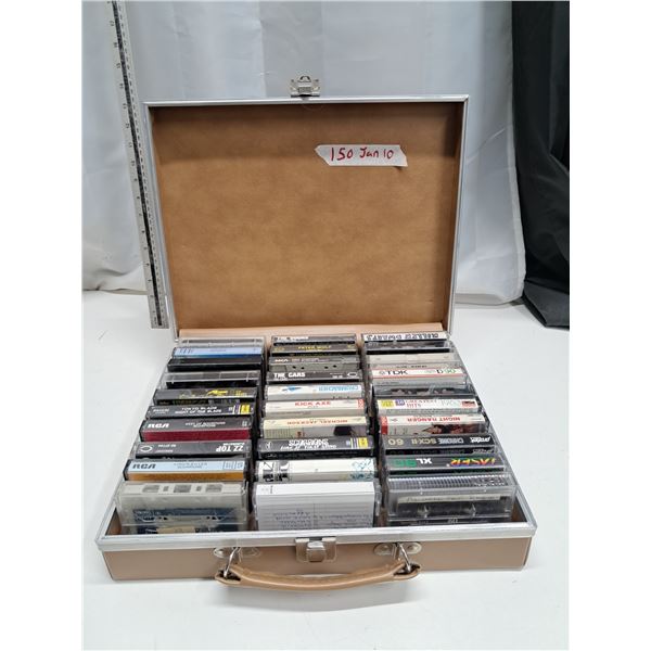 cassette tapes and case