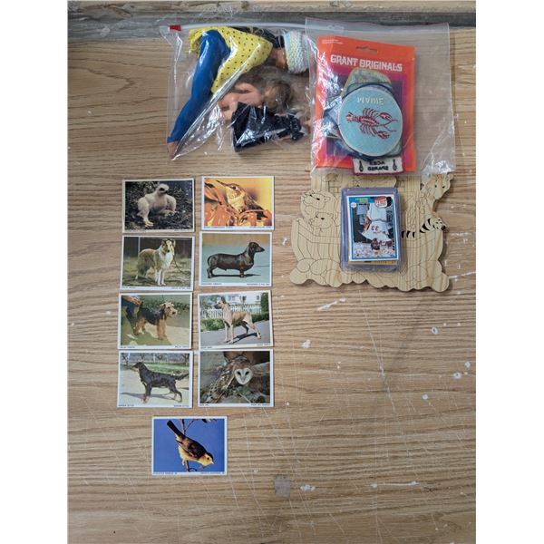 Lot of Misc. items (Tea Cards, Sports Cards, Dolls, and etc.)