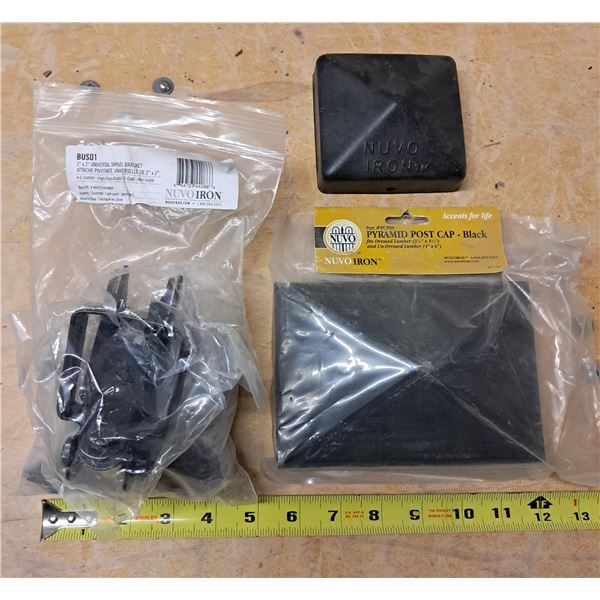 8 4/6 post caps, 3 bags of 2/2 universal swivel bracket