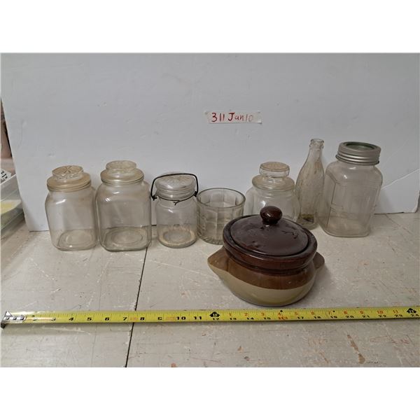 glass jars misc