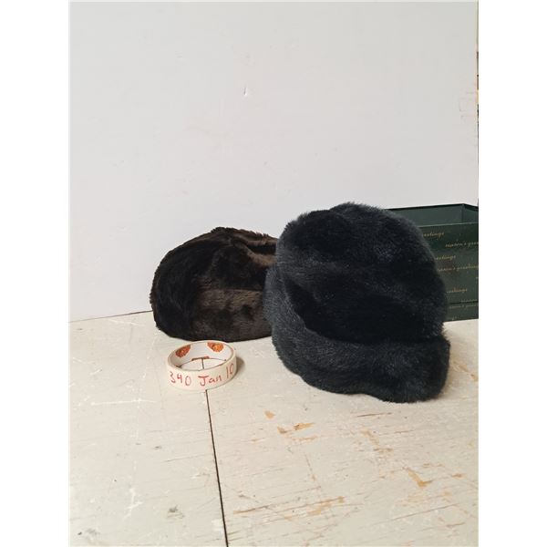 2 fur hats