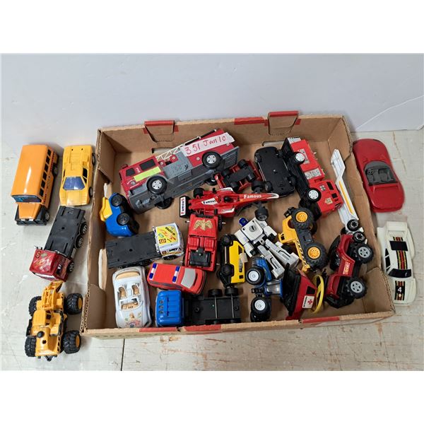 toy trucks + cars