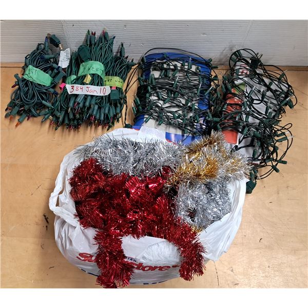 christmas lights + garland
