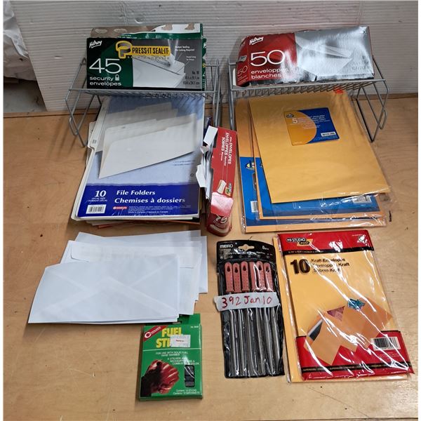 envelopes + orginizers