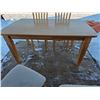 Image 2 : Wood table with 4 chairs- 60" by 38" by 40"H