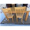 Image 3 : Wood table with 4 chairs- 60" by 38" by 40"H