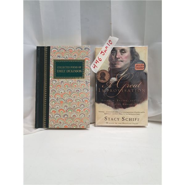 2 books collected poems of Emily Dickson + A great improvisation Stacey Schiff