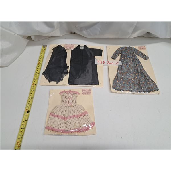 long barbie doll coat + two dresses