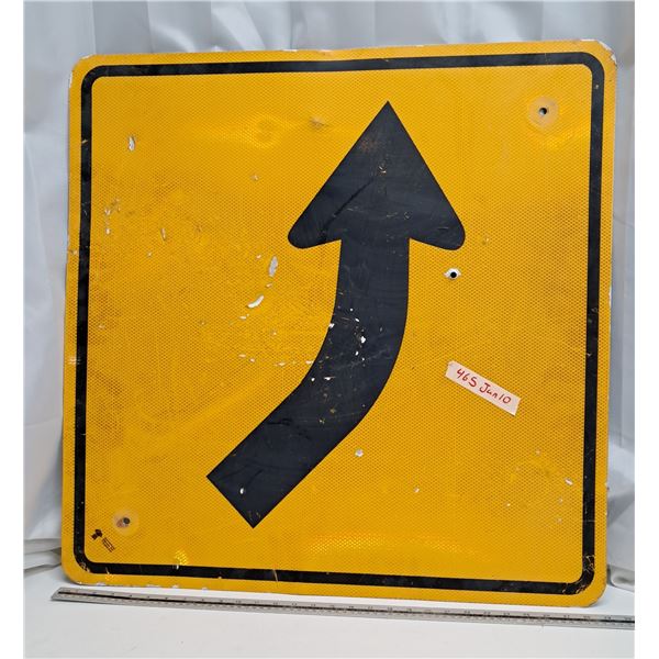 curve tin sign