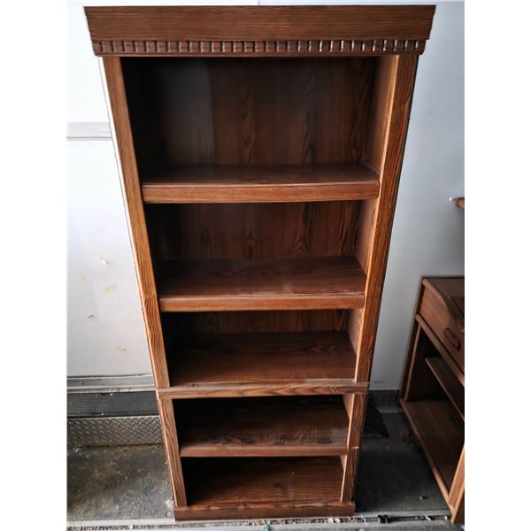 Wood bookshelf- 30" by 12" by 72"H