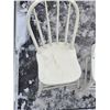 Image 3 : 2 white wooden chairs- 30"H on both