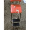 Image 3 : Leather chair with folding foot stool- 35"H