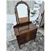 Image 1 : Antique dresser and mirror- 32" by 18" by 70"H