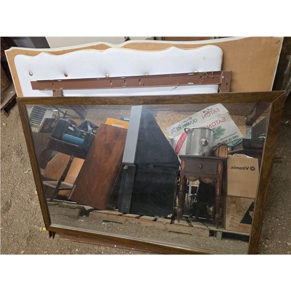 Large mirror and headboards