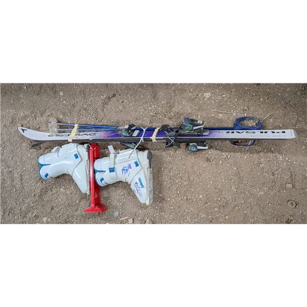 62" Omega Woodcore Pulsar RU Skis w/ Poles and Ski Boots