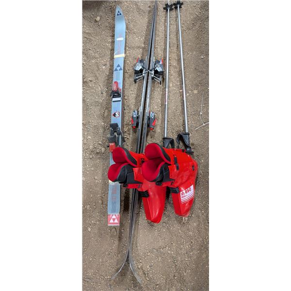 (2) Pairs of Skis (54" Toplite) and (73" SPAIDING w/ Poles) W/ Ski Boots