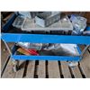 Image 4 : Blue Rolling Shop Metal Cart w/ misc. (33"x16"x28")