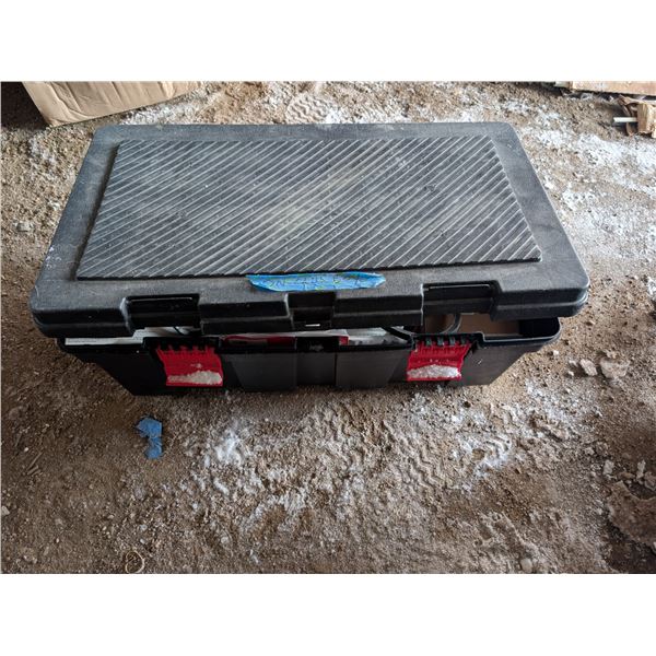 Storage Box (19"x13"X32") w/ Misc. Tool items