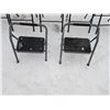 Image 2 : (5) Fold Out metal Chairs w/ Toll Fold out Step Stools Metal