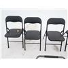Image 3 : (5) Fold Out metal Chairs w/ Toll Fold out Step Stools Metal