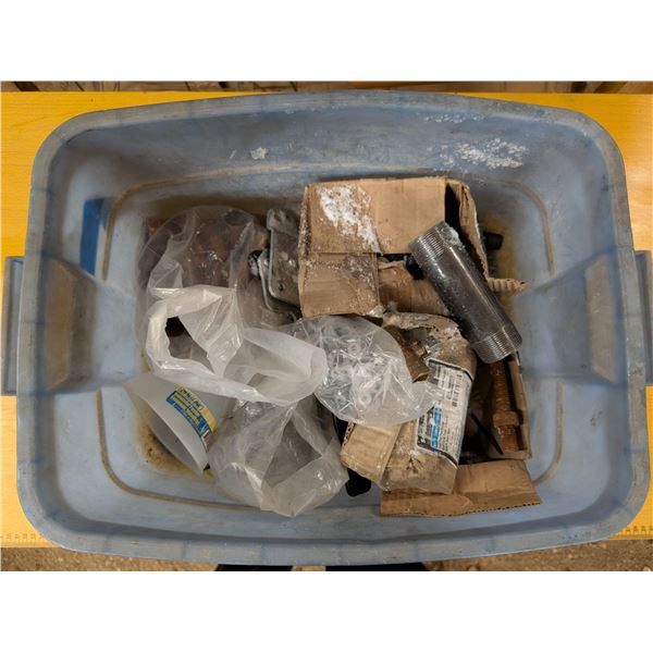 Bin Full of Black Steel Pipe Nipples and etc.