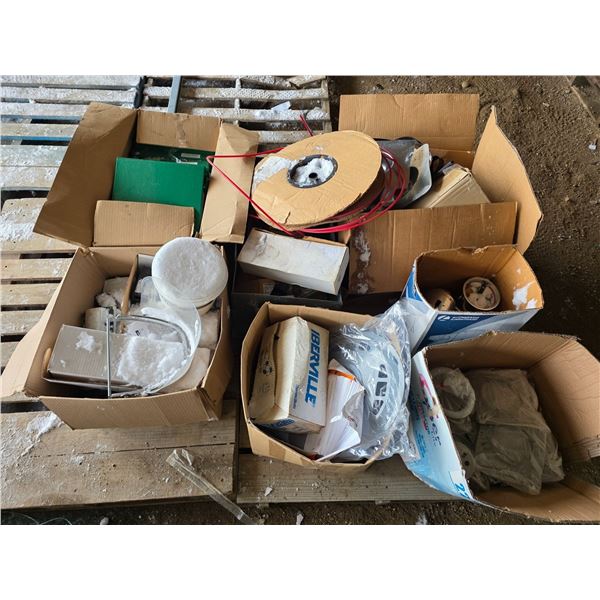 Pallet of electrical components and hardware