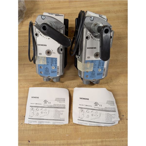 (2) Siemens Open Air GMA Series Rotary Spring Return Actuator (Possibly Never Used) (2) Different En
