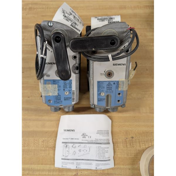 (2) Siemens Open Air GMA Series Rotary Spring Return Actuator (Possibly Never Used) (2) Different En