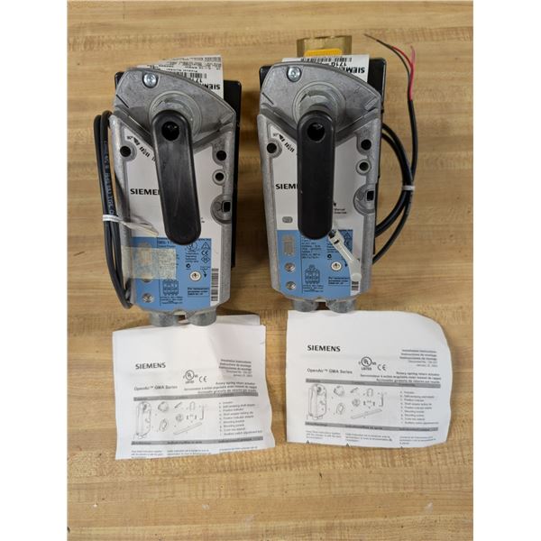 (2) Siemens Open Air GMA Series Rotary Spring Return Actuator (Possibly Never Used) (2) Different En