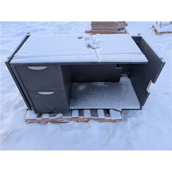 Black Desk w/ Spare Possible Parts (45"x24"25")