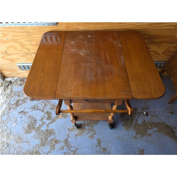 Drop leaf table cart- 36" by 28" by 28"H