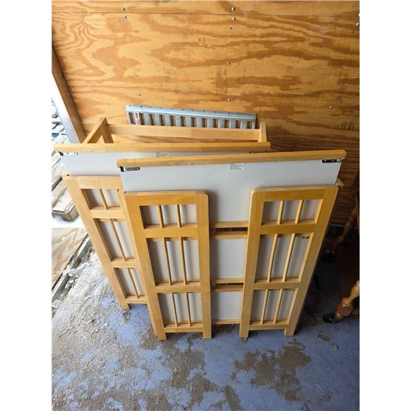 3 collapsible shelves- some damage- 34"H
