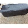 Image 3 : Leather foot stool/ chest with contents- 48"L