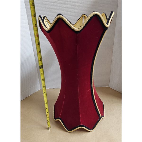 Vintage Red Velvet Lamp Shade